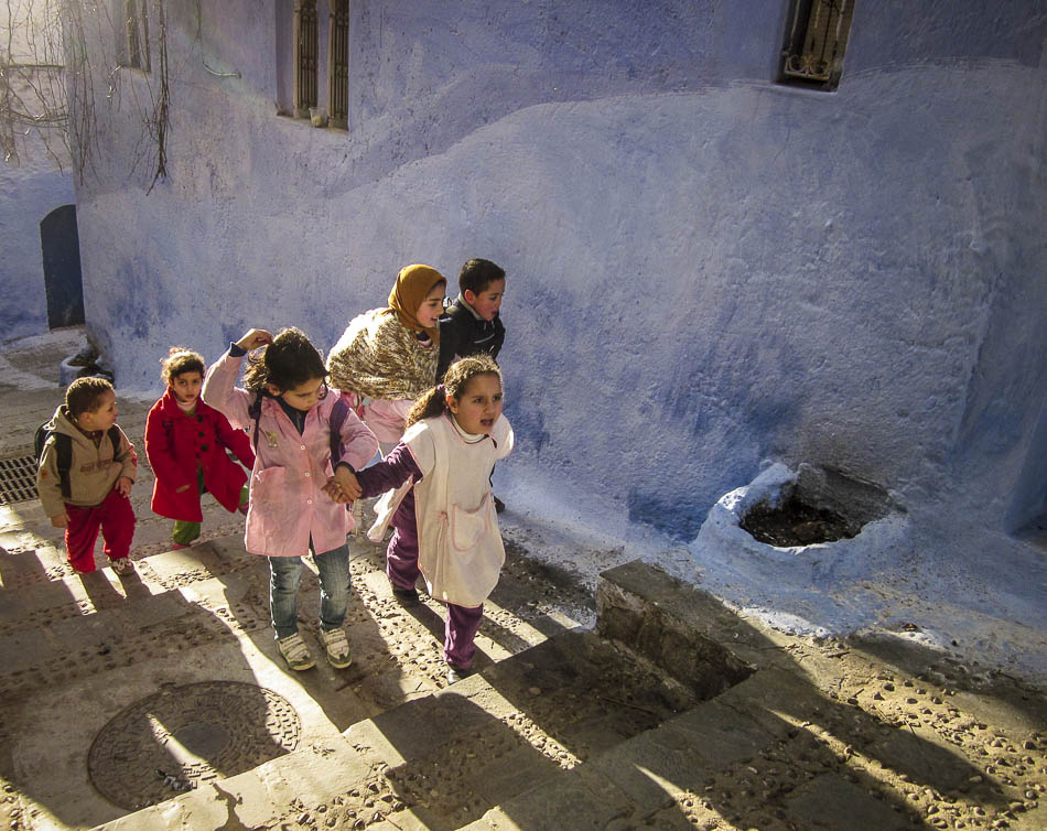 Kinder in Chefchaouen